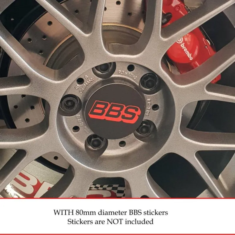 Aluminium centre cap set BBS RC RSII • 80 mm