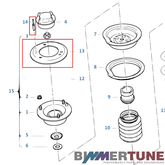 Front strut tower reinforcement plates • BMW E46 & Z4 |1999 to 2008|